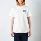 BURIKI'N RECORDSのブリキン定番ロゴ(スモーキーブルー小） Regular Fit T-Shirt