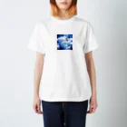 yuucanvasの宇宙アート･水の惑星 Regular Fit T-Shirt