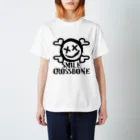 Ａ’ｚｗｏｒｋＳのニコちゃんクロスボーン WHT Regular Fit T-Shirt