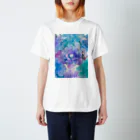 しばさおり jasmine mascotの紫の花 Regular Fit T-Shirt