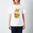 風神の風車のハンバーガーうさぎ Regular Fit T-Shirt
