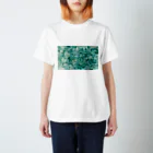 guruguのEbru Green Regular Fit T-Shirt