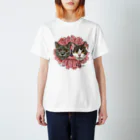 みきぞーん｜保護猫 ミッキー画伯と肉球とおともだちのua pono Gerbera Regular Fit T-Shirt