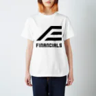 ファイナンシャルズのFINANCIALS黒ロゴスクエア Regular Fit T-Shirt