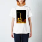 Tシャツ&雑貨の夜景(国道とビル) Regular Fit T-Shirt