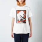 Red & Brack の梅に島柄長(明) Regular Fit T-Shirt