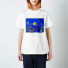 kammosquitoのカムくんのお魚グラス スタンダードTシャツ