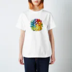 yukai_paperのFlower_color Regular Fit T-Shirt