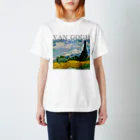 MUGEN ARTのゴッホ　糸杉のある麦畑　Wheat Field with Cypresses スタンダードTシャツ