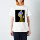 Genart0717のGirl with a pearl earring　フェルメールの真珠の耳飾りの少女 Regular Fit T-Shirt