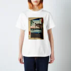 ゆるい美術品の浮世絵あにまるず・亀 スタンダードTシャツ