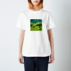 dolphineの日本の原風景　棚田 Regular Fit T-Shirt