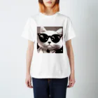 Connect Art SUZURI STOREのConnect Art 001 Cat Regular Fit T-Shirt