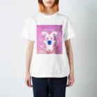 ちゃすみんwith Dragon&AngelのホワイトRabbit Angel(シンメトリーeyes) Regular Fit T-Shirt