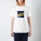 Chalk Mateのねことひまわり Regular Fit T-Shirt