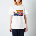 よさこいアンバサダー田中恵美子の桜舞国際チーム　旗デザイン スタンダードTシャツ