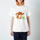 kuritamaのJump And Dive 猫 スタンダードTシャツ