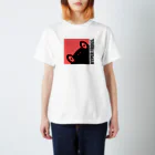 ハンクソンのシルエットタイル（赤） スタンダードTシャツ