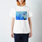 Neige_117のペンキが彩る世界/少年/青 スタンダードTシャツ