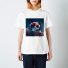 NEON CITYのネオンシティ シリーズ サンカヨウ Skeleton Flower Regular Fit T-Shirt