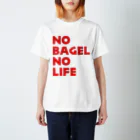 KTRSSKのNO BAGEL NO LIFE赤 スタンダードTシャツ