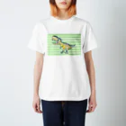 DiNOSAUR MARKeT/恐竜のライムグリーンのティラノサウルス Regular Fit T-Shirt