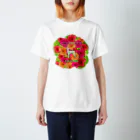 onehappinessのピンシャー　hibiscus　花言葉　onehappiness スタンダードTシャツ