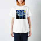 art-LaboのSquare ゴッホ 【世界の名画】 星月夜 ポスト印象派 絵画 美術 art スタンダードTシャツ