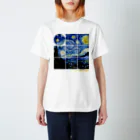 art-LaboのSquare2 ゴッホ 【世界の名画】 星月夜 ポスト印象派 絵画 美術 art スタンダードTシャツ