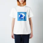 shirochiyuの乳牛（ぺろり）ブルー Regular Fit T-Shirt