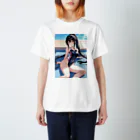 yukihumi-tougouの競泳水着少女 スタンダードTシャツ