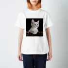 猫アートグッズのTy Swartz《A focused kitten》 スタンダードTシャツ