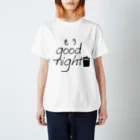 8garage SUZURI SHOPのもうGoodNight（黒） Regular Fit T-Shirt