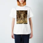 世界美術商店の巨大な赤い龍と太陽を着た女 / Great Red Dragon and the Woman Clothed with the Sun Regular Fit T-Shirt