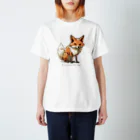 みゆみん@YouTuber ／M|Little Kit Foxの初代 狐兵衛 (獣人化前) Tシャツ Regular Fit T-Shirt