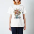 宇宙ﾕｰﾘﾝﾁｨのsuisai rakugaki (bouquet) スタンダードTシャツ