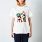 kumanoko_noteのもぐもぐにゃんこ・アイス Regular Fit T-Shirt