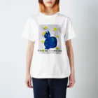 ぽぽっとツイてるのCat blue  Regular Fit T-Shirt