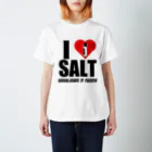 北浜標章製作所【kitahama emblem factory】のI LOVE SALT(白) スタンダードTシャツ