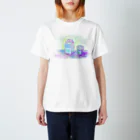 arcane-moaのMilk-graphic white&pale color スタンダードTシャツ