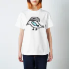 あおだま雑貨店の鳥と魚のねこぜちゃん(タイツ)*おおきめデザイン Regular Fit T-Shirt