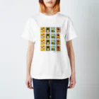 Quatre Illustrationのキャトル切手_お野菜ファッションB 4×4 Regular Fit T-Shirt