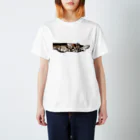 Salmon_29のねこチラリ Regular Fit T-Shirt