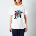 Egg Designerのイルカのお遊戯 Regular Fit T-Shirt