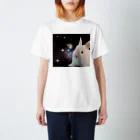 宇宙動物園の宇宙白うさぎ Regular Fit T-Shirt