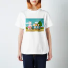 アプリコワークスのくまちゃん・みんなでお散歩 Regular Fit T-Shirt