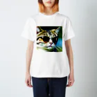 nukkonekkoのイカツイ猫さんのグッズ Regular Fit T-Shirt