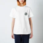 熱帯デザイン.com@SUZURIの【サークルロゴ】AGLAONEMA PICTUM（アグラオネマピクタム）BLACK スタンダードTシャツ