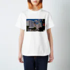 xin_PENTAXの街に蓮の花びらの羽が降って Regular Fit T-Shirt