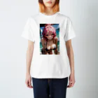 RGセクシーガールのピンク髪の美少女 スタンダードTシャツ